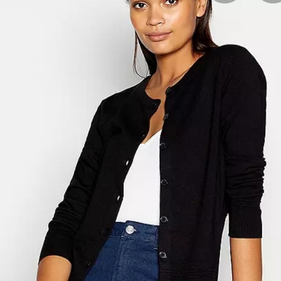 J. Crew Sweaters - j.crew front button cardigan size small black lace